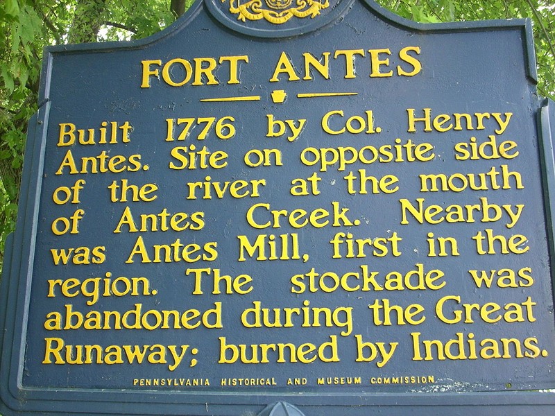 Fort Antes historical marker