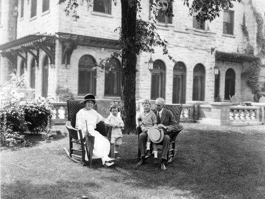 Henry and Clara Ford with their grandchildren on the estate