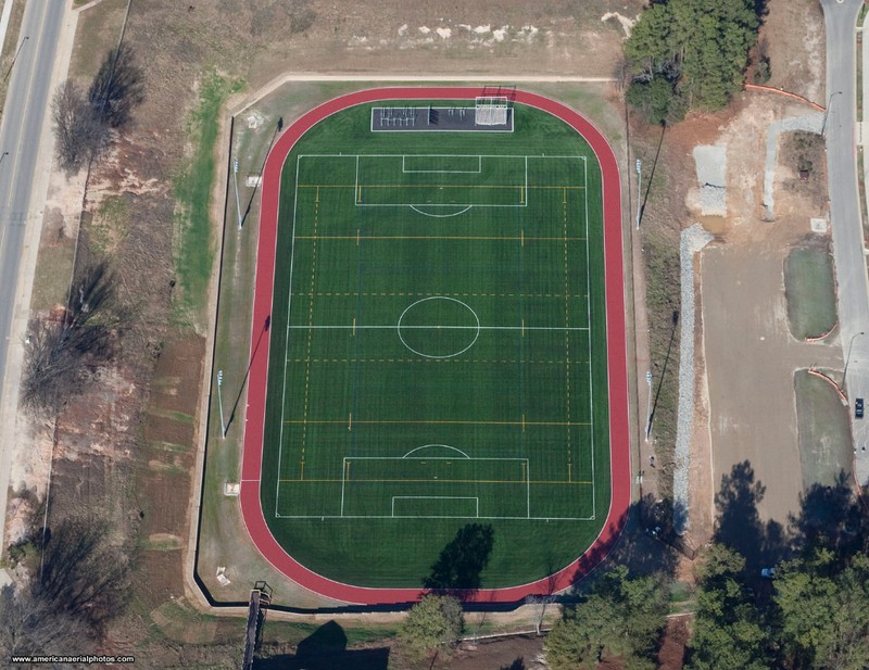 Aerial view of the stadium