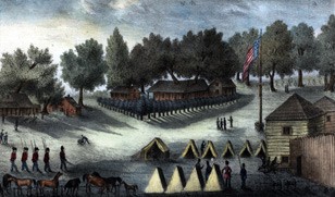 The fort held numerous troops during the Second and Third Seminole War. This image of the fort from about 1840 demonstrates how it grew during that period.  