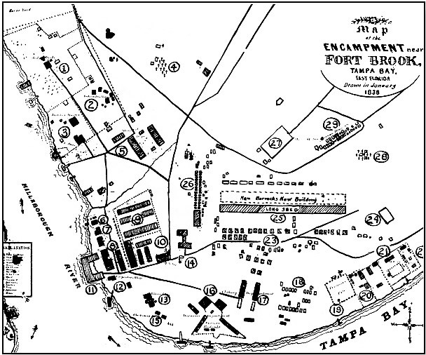 1838 map of the fort