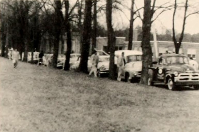 Victory Parade of Belmont Abbey Basketball Team, 1959