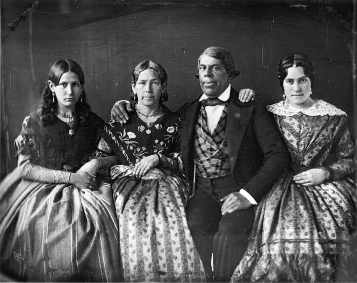 Governor Pio Pico and his family. Pico recognized the influx of Americans into California as a commercial opportunity, and sold much of the territory's public lands to his family and friends. They made a fortune in the coming decades.