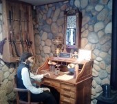 Museum display of Agoston Haraszthy, the first sheriff