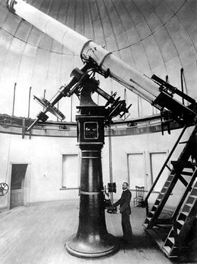 What people come to look through, the observatory's famous 20-inch lens.