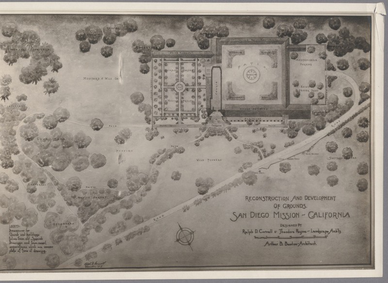 A proposed plan for reconstruction of the Mission and grounds, circa 1919 (UCLA).