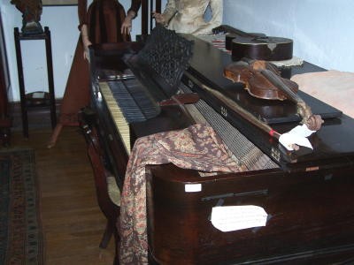 One of the main attractions, Elizabeth's piano. Courtesy of Bob Hurr