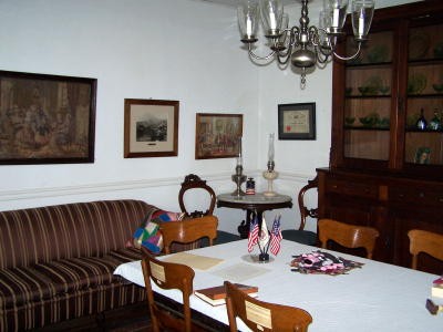 The dining room, where influential people, like the Beuchamps, probably had discussions about the creation of Wirt County. 
Courtesy of Bob Hur