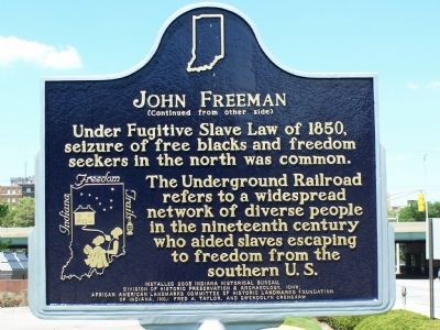 John Freeman Historic Marker - Side 2 (image from Historical Marker Database)