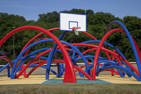 Free Basket installation by Los Carpinteros (image from Indianapolis Museum of Art)