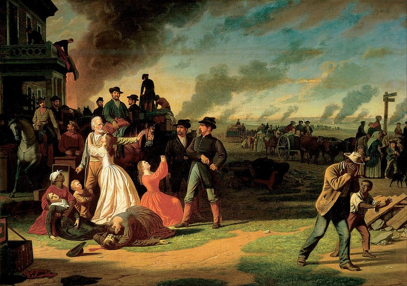 George Caleb Bingham painting of General Order No. 11, an order occuring after the Lawrence massacre