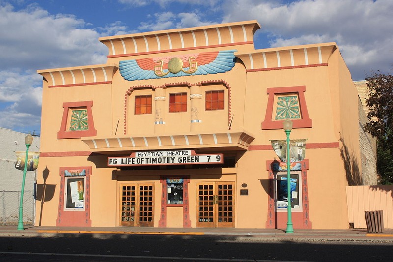 Architect Montana Fallis designed this theater as well as Denver's famous Mayan Theatre.