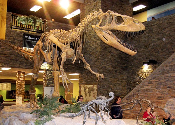 Thanksgiving Point's Museum of Ancient Life includes dinosaurs and other museum exhibits.