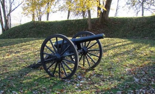 Leslie Morris Park at Fort Hill is home to the remains of two Civil War forts. 