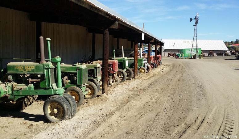 Some of the museum's tractors on display