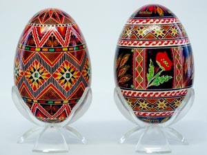 Pysanky, or decorated Easter eggs, from the museum's collection