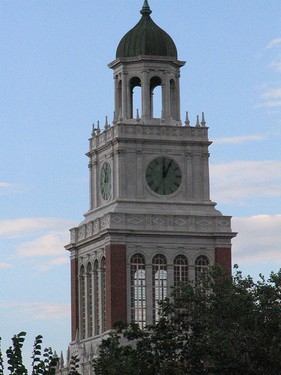 East High's clock tower. Photo by bookchen.