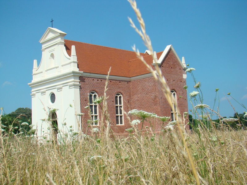 Brick Roman Catholic Church, the first in English North America. Photo by Amber Steffey