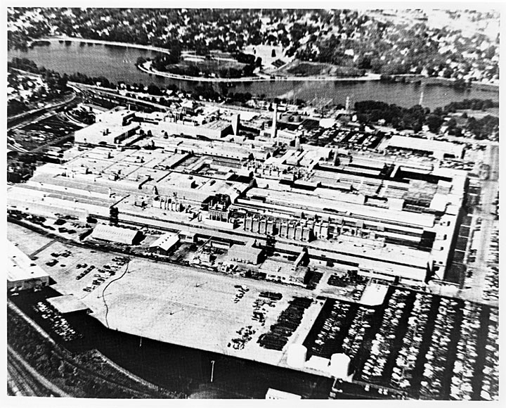 An aerial view of the plant during its heyday.