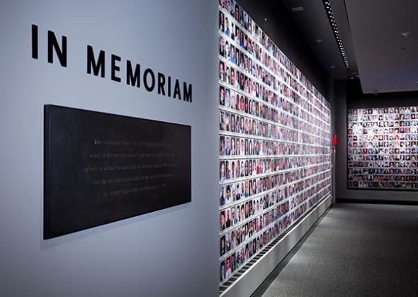 The Memorial Exhibition--pictures of the victims from the 1993 and 2001 attacks. 