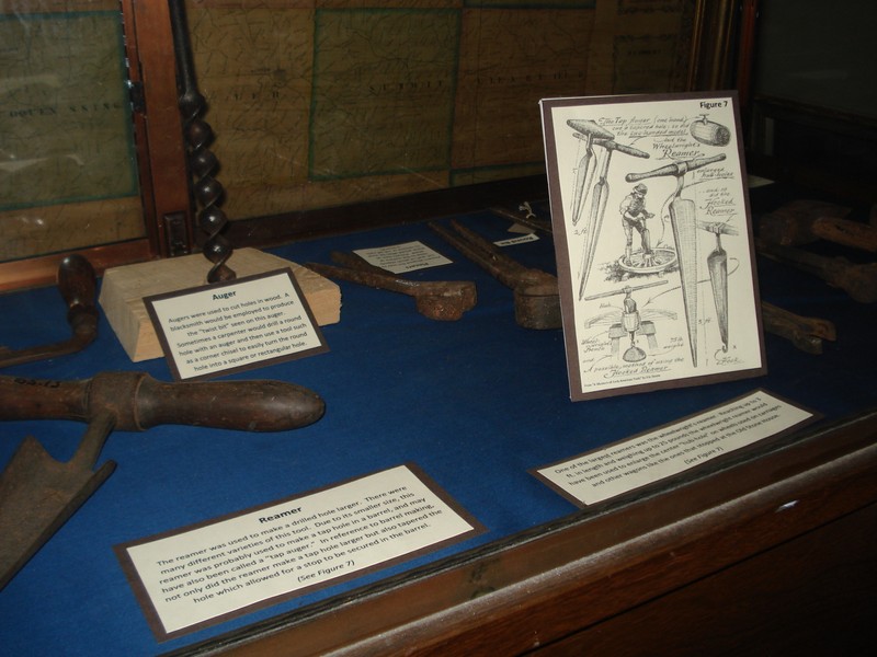 Historical artifacts on display within the house.
