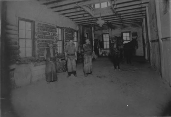 Upper floor of the Blacksmith shop in 1906 (image from the National Register of Historic Places)