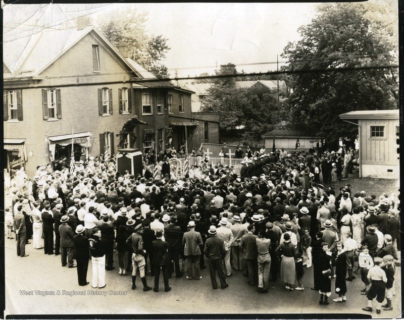 Dedication of Doughboy in Martinsburg, WV. Photo courtesy of West Virginia & Regional History. 