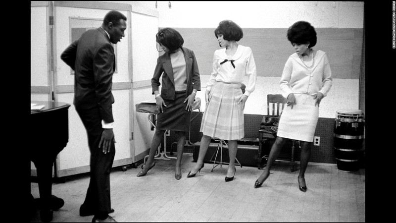 The Supremes rehearsing at the Motown studio