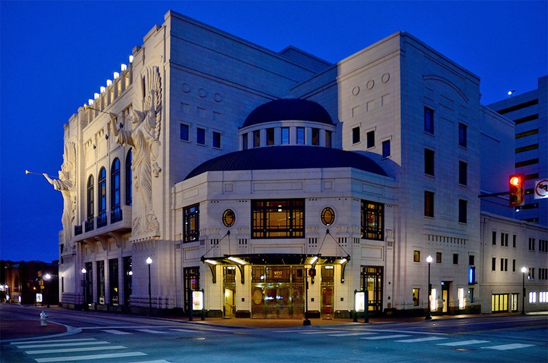 View of Bass Hall from Street Level.