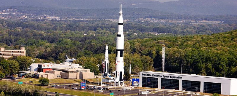 U.S. Space & Rocket Center includes historic rockets and shuttles as well as the main museum and the Davidson Center for Space Exploration. 