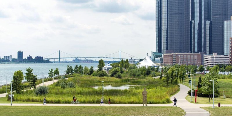 Milliken State Park Wetlands area (image from Detroit Riverfront Conservancy)