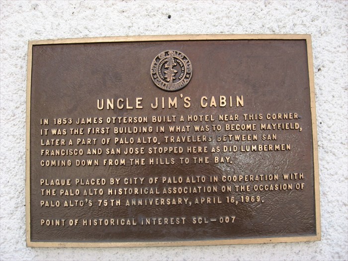 The Palo Alto Historical Society provided the research that led to the dedication of this marker in 1969. 