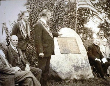 Dedication of the historical marker in 1926.