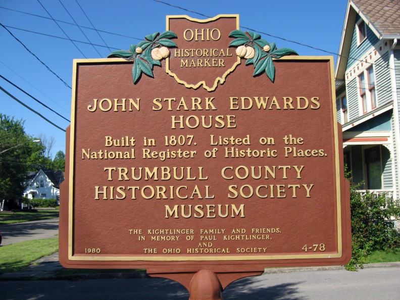 Ohio Historical Marker for the John Stark Edwards House