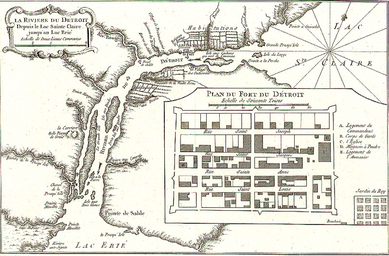 Location of the fort along the Detroit River