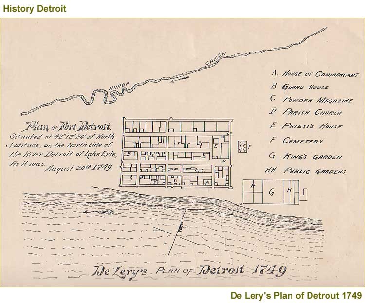 Map of the fort in 1749