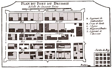 Map of the fort in 1763