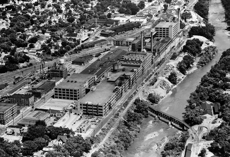 Aerial view of Gillette Rubber Co. (1940)