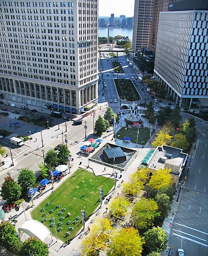 Overview of Campus Martius Park (image from Glass Door)