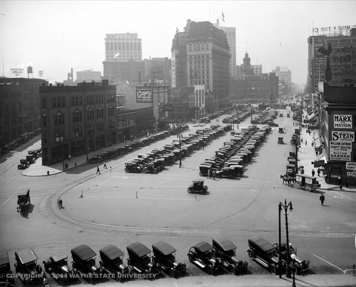 Historic photo of Campus Martius (image from Wayne State University)