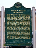 Historical marker of McCoy's home, at 5720 Lincoln Ave in Detroit