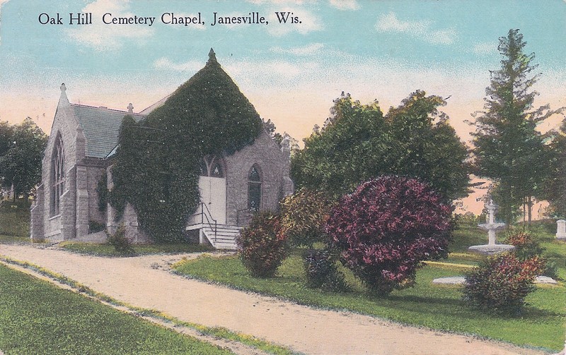 Postcard of Oak Hill Chapel, currently under renovation. 