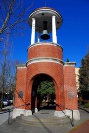 Ballard Centennial Bell Tower at Marvin's Garden (image from Historical Marker Database)