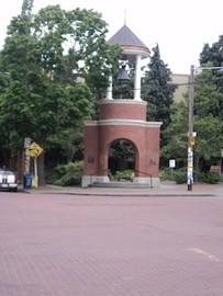 View of the bell tower in Marvin's Garden (image from Walking Seattle)