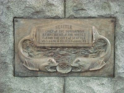 Detail of left side of monument (image from Historical Marker Database)