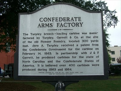 Confederate Arms Factory Marker.