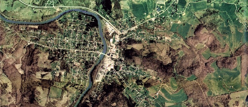 Belington, West Virginia aerial shot.