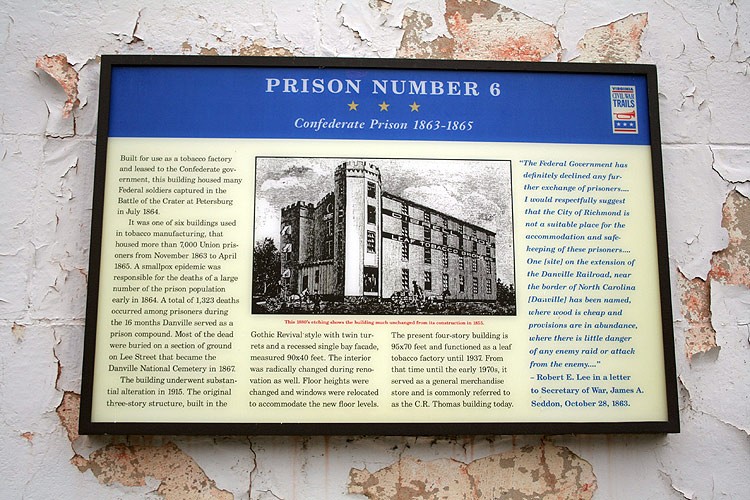 Confederate Prison No. 6 interpretive sign