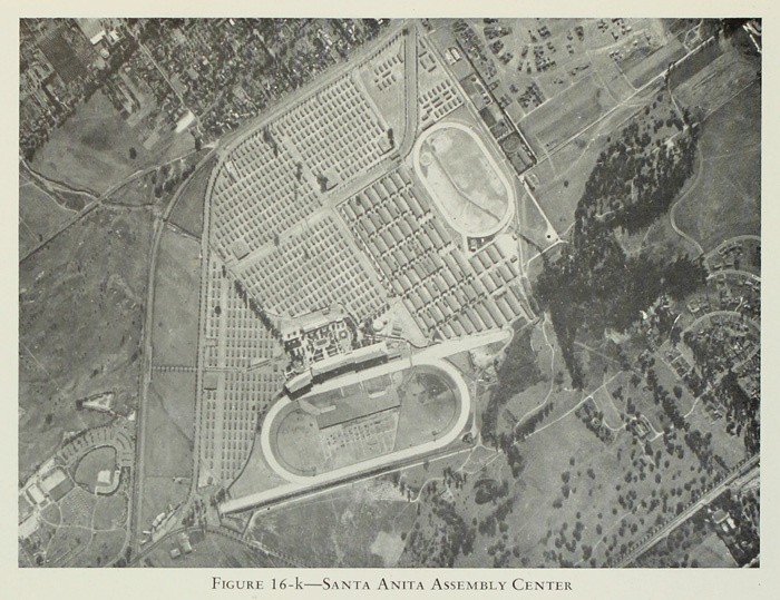 Arial View of Race Track after Converted into Camps 