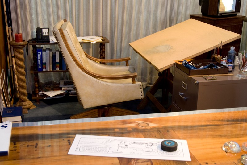 Photo by DJ Ashton, courtesy of the Charles M. Schulz Museum and Research Center Recreation of Charles M. Schulz Studio